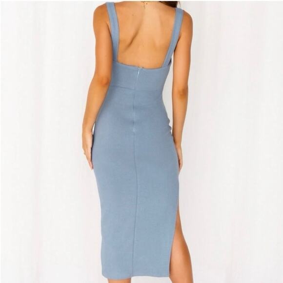 Hello Molly "From Zero" Midi Dress in Ocean Blue XL EUC - Picture 3 of 9